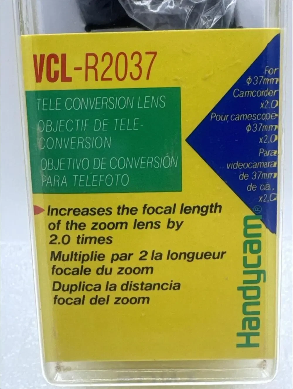New SONY VCL-R2037 37mm 2.0x Telephoto Converter Lens for HandyCam
